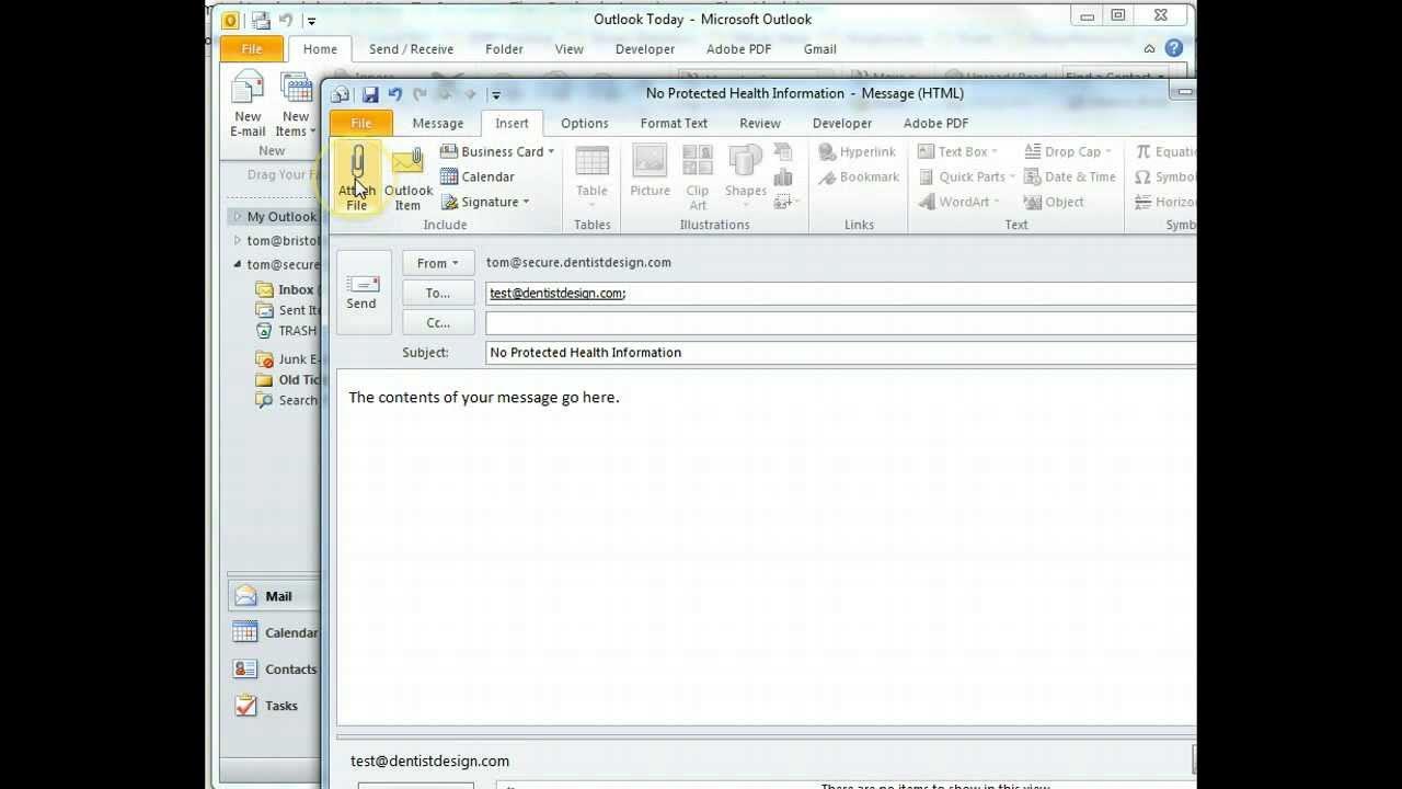 How to send a secure email in Outlook