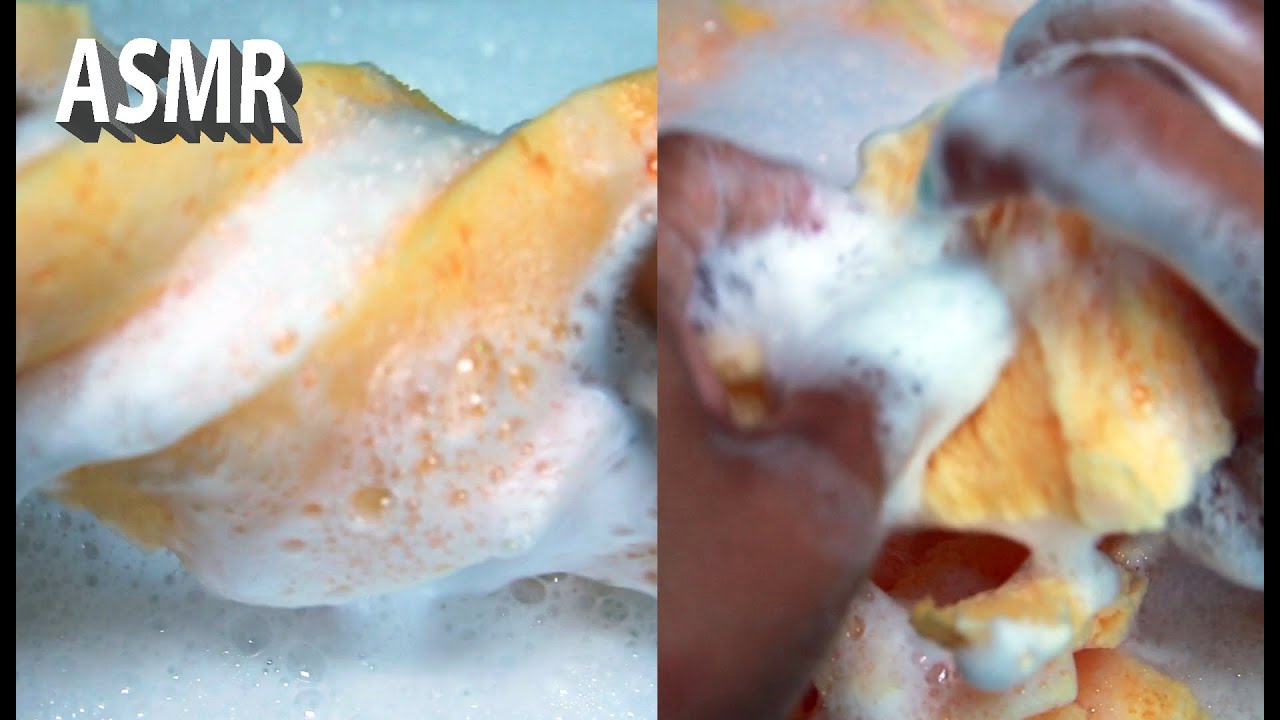 [ASMR]  Soapy Sponge Ripping, Squishing, Scratching | No Talking ASMR