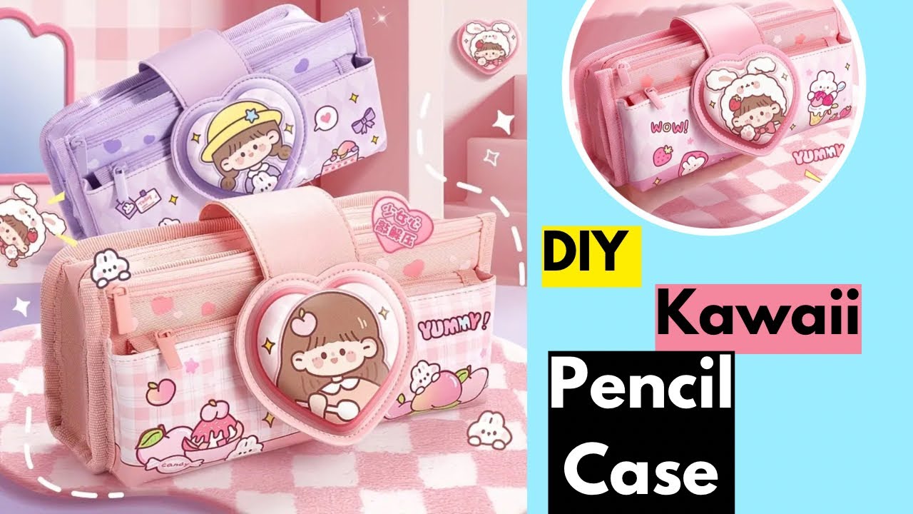 DIY Homemade Pencil Case/ how to make kawaii paper pencil box/ art and