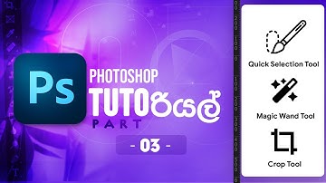 ADOBE PHOTOSHOP TUTORIAL in Sinhala | PART 03 | Quick Selection Tool + Magic Wand Tool + Crop Tool.