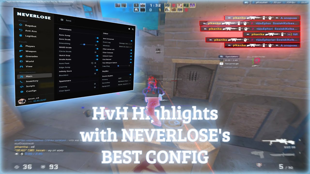HvH highlights with neverlose.cc | CS:GO HvH highlights (Best config ...