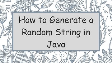 How to Generate a Random String in Java