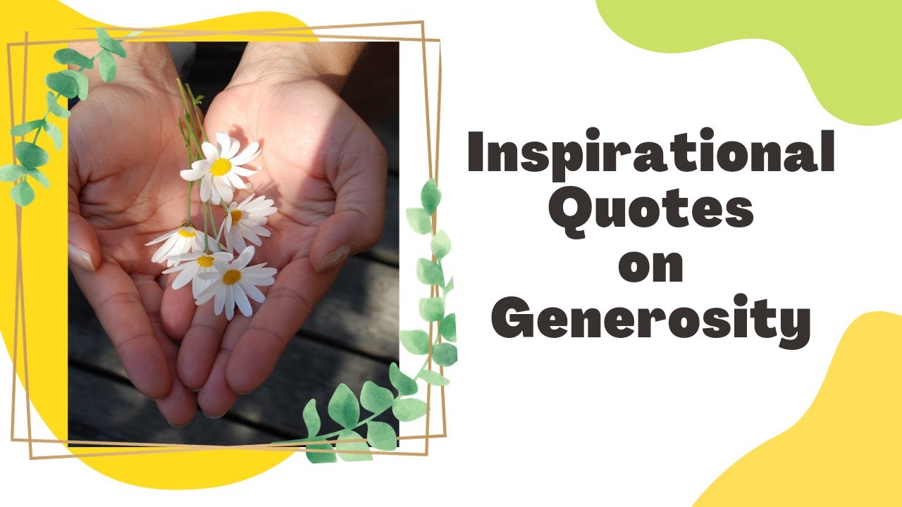 Generosity is Contagious | Inspirational Quotes on Generosity - YouTube