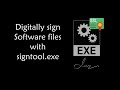 Digitally sign software with signtool
