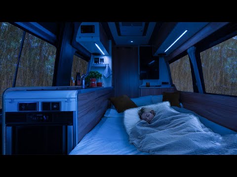 Auto Campeggio | Pernottamento in macchina dormendo sotto la pioggia battente e i temporali - ASMR