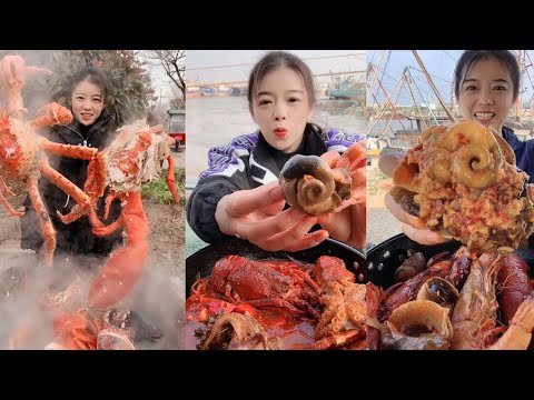 【FOOD CHINESE 】Fishermen Eat Seafood - Super Delicious Fresh Crab Dish of Chinese Girl #45