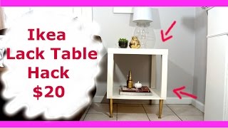 Ikea lack hack. This is a $20 hack to a much nicer looking side table.The Ikea lack table only cost me $7.99. Link to Table legs $1.54 