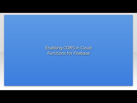 Enabling CORS in Cloud Functions for Firebase