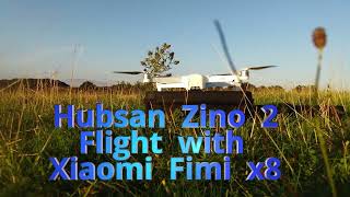 Hubsan Zino 2 flight With Xiaomi Fimi x8 Drone at Sharpenhoe Clappers Valley During Sunset 4k