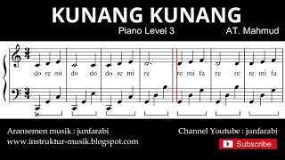 notbalok kunang kunang - tutorial piano grade 3 - not lagu anak indonesia - instrumen