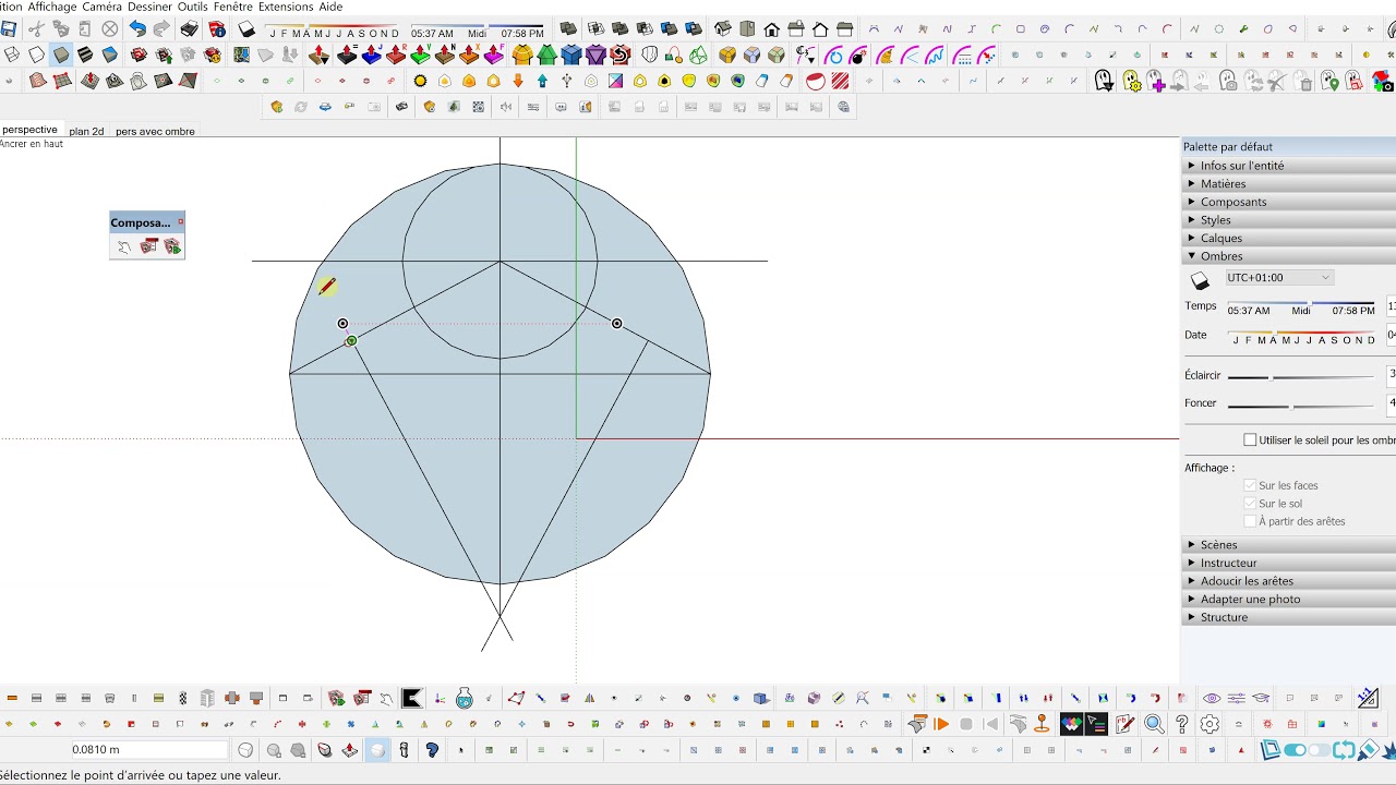 anse de panier sur sketchup