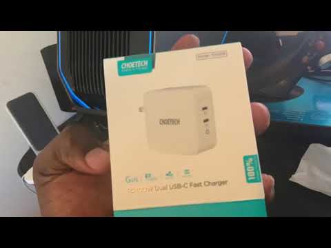 CHOETECH 100W USB-C Dual Charger with CHOETECH high durability cables