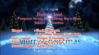 PERAYAAN NATAL SIRAJA HUTAGALUNG SIBOLGA SAMBAS #IKLAN