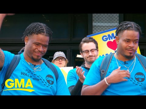 'walk with gma' surprises 2 inspirational walkers l gma