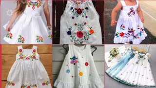 Embroidered Frocks Designing Ideas Collection For Little Girls