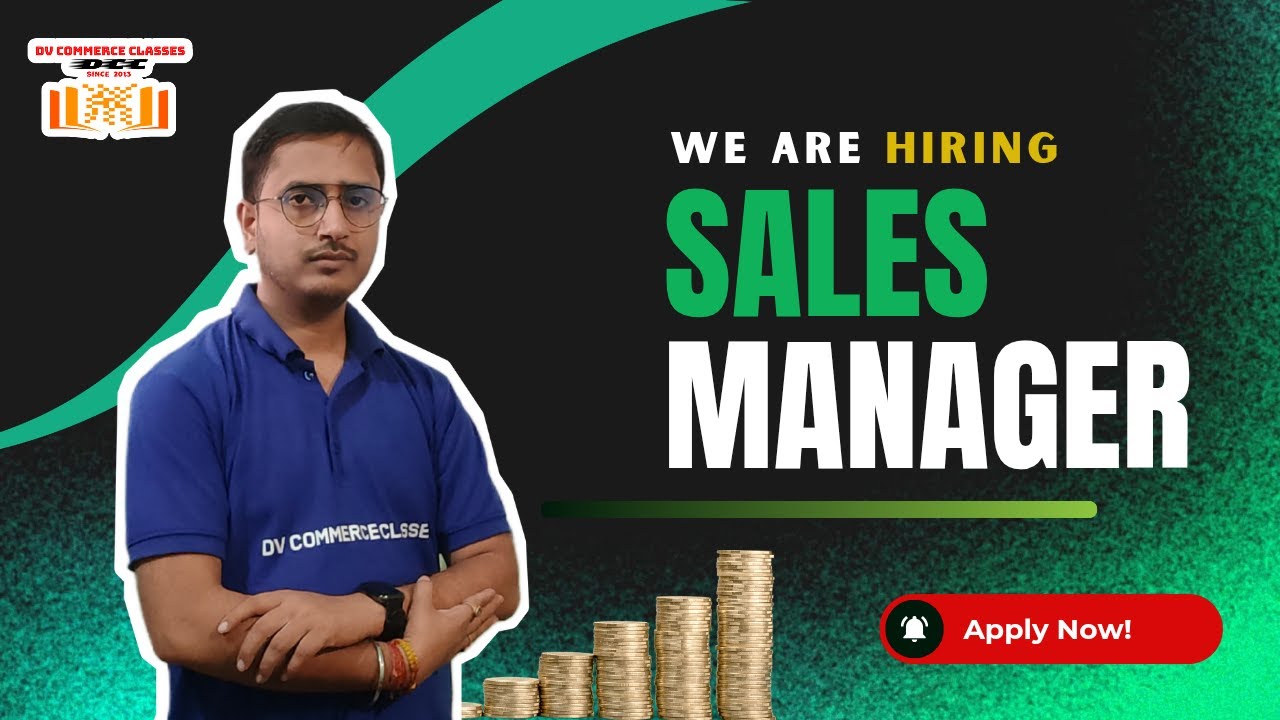 🔥 5 Vacant Seats for Sales Manager | Work From Home Job for Class 12 ...