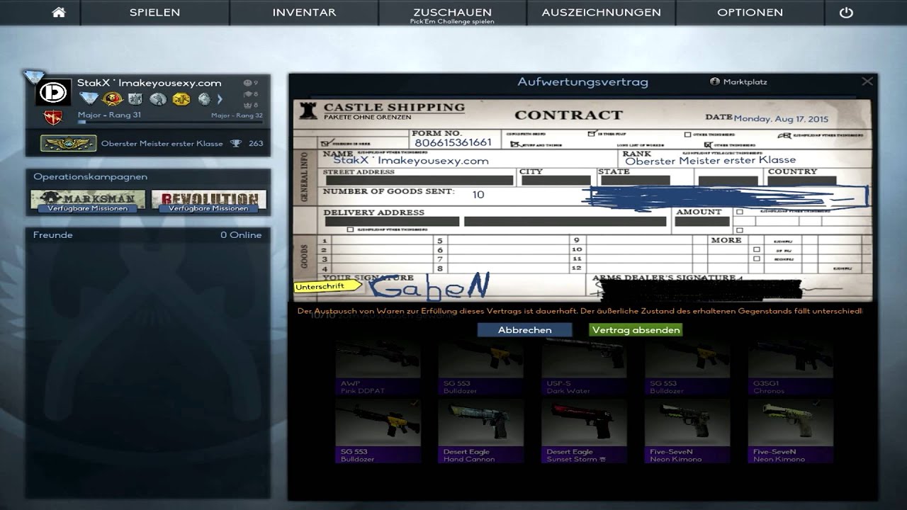 CS:GO | Trade Up Contract #02 - YouTube