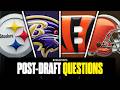 Biggest post-draft questions for every AFC North team 🤔 | Steelers, Ravens, Bengals, Browns