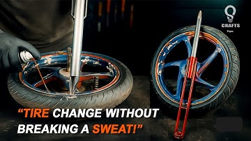 Creative Idea - Craftsmen Makes A Smart Tool For Changing Bike Tire Without Breaking A Sweat. #diy