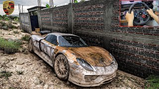 Rebuilding a PORSCHE 918 Spyder abandoned - Forza Horizon 5 | Logitech G29 Gameplay.