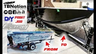 Painting an Aluminum Boat with spray paint & primer | Smokercraft Restoration.