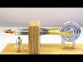 Two-syringe Stirling engine