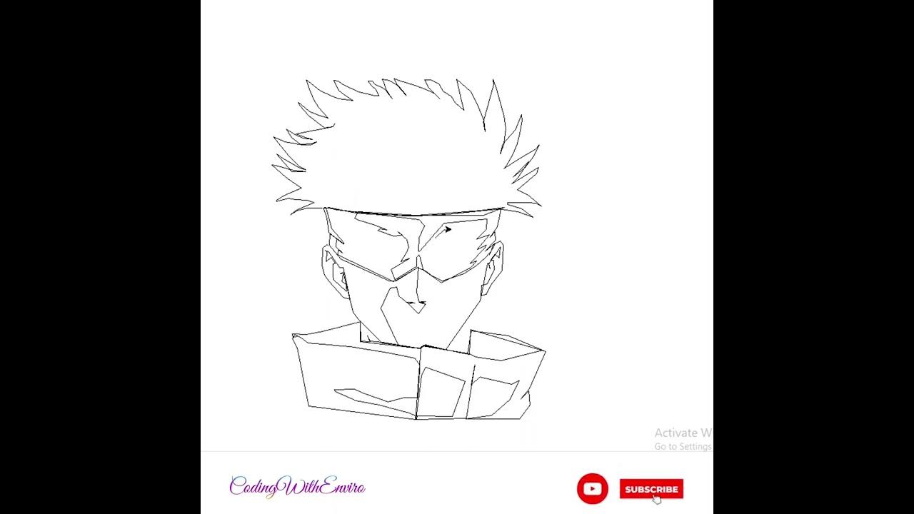 Making GOJO Sketch Using Python | @CodingWithEnviro | #gojo #shorts ...