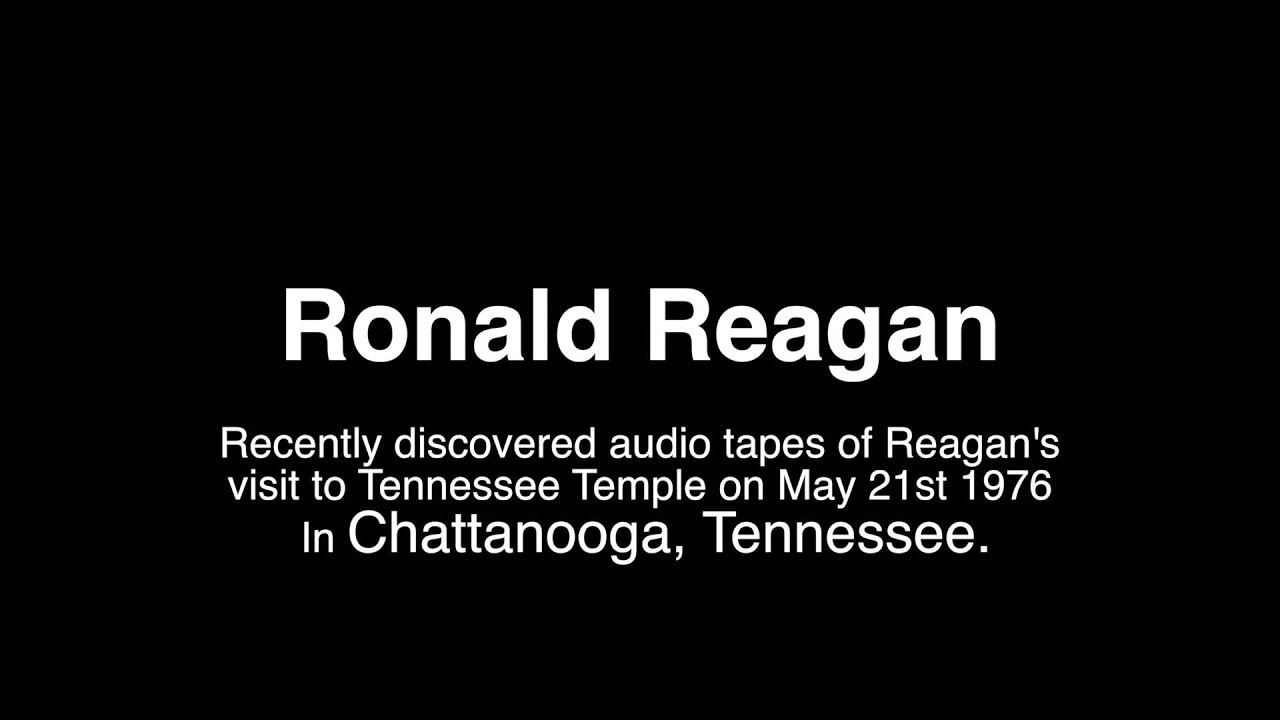 Ronald Reagan's 1976 visit to Chattanooga, Tennessee (unedited audio