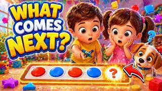 Guess the Pattern! 🧩 What Comes Next? Kids Learning Song