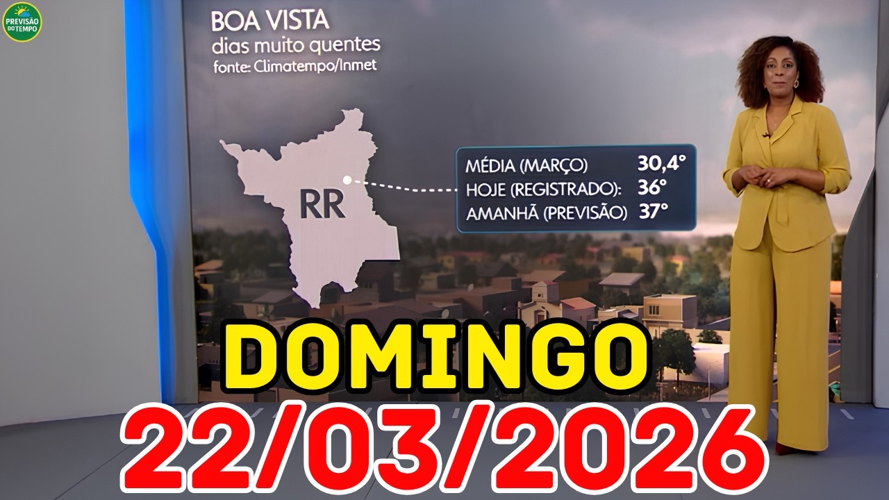 CALOR E TEMPORAIS: Domingo de temperaturas alta e chuva | Previsão do Tempo Jornal Nacional 22/03