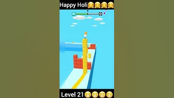 Happy Holi| Cube Surfer GamePlay | Level 21 | #cubesurfer #happyholi #shorts