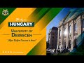 Welcome to the university of debrecen hungary