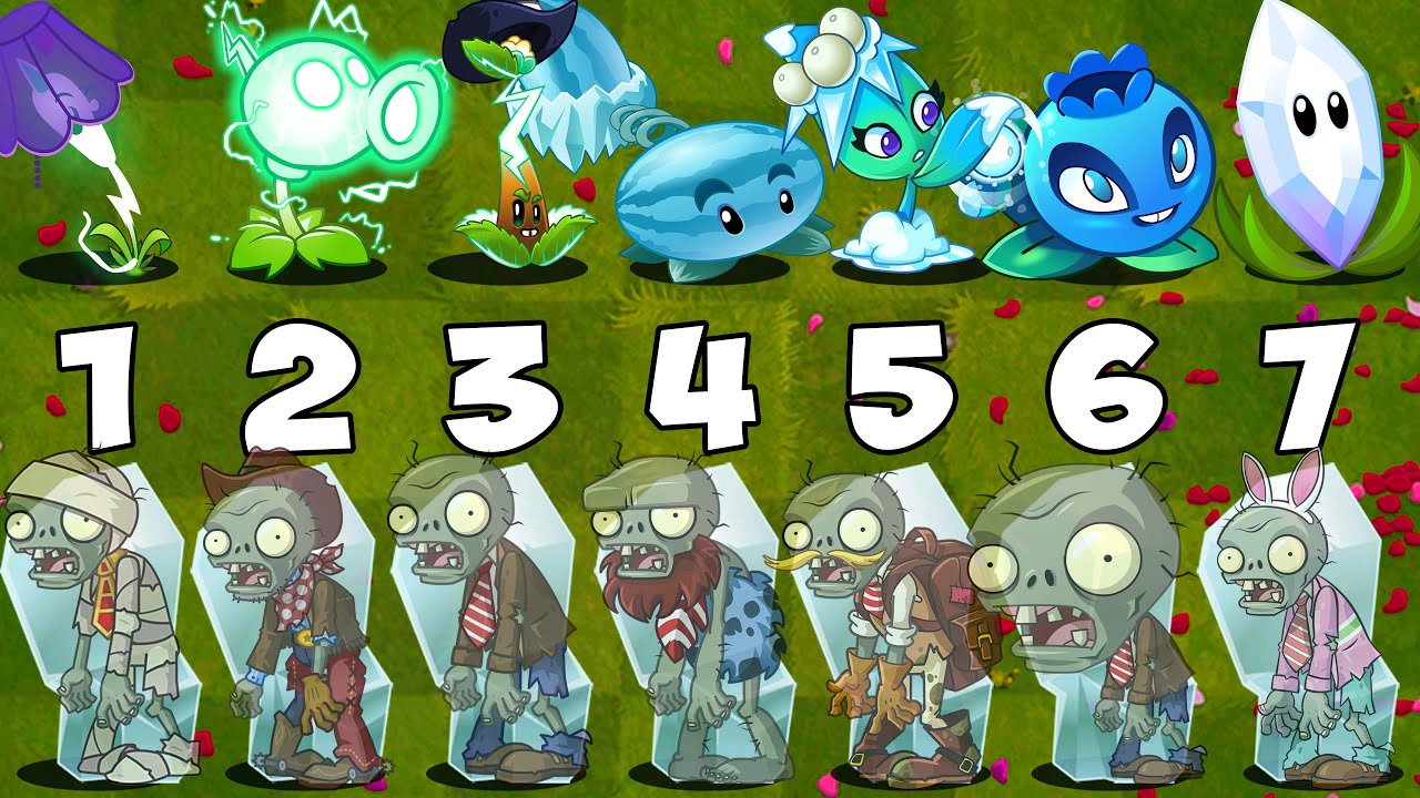 PvZ 2 Challenge - All Plants Power Up vs 35 Frozen Team Zombies - Who ...