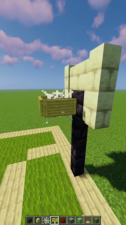 Working Minecraft BASKETBALL HOOP! #minecraft #minecraftbuilds #wingbuilds #basketball #redstone