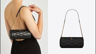 Saint Laurent Small Sade Tube Bag in Quilted Lambskin White - MyDesignerly