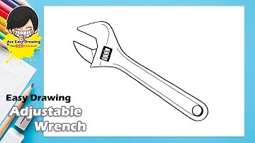 Easy Drawing Adjustable Wrench