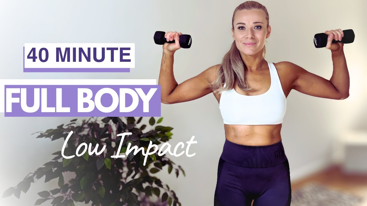 40-Min Full Body HIIT at Home • Low Impact No Jumping Workout with ...