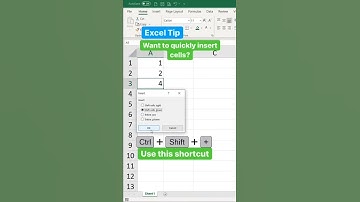 Quickly insert cells in sheet | Excel | #computer #excel #short #trick