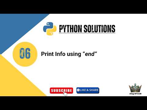 Python | Problem 06- Print Info using "end"