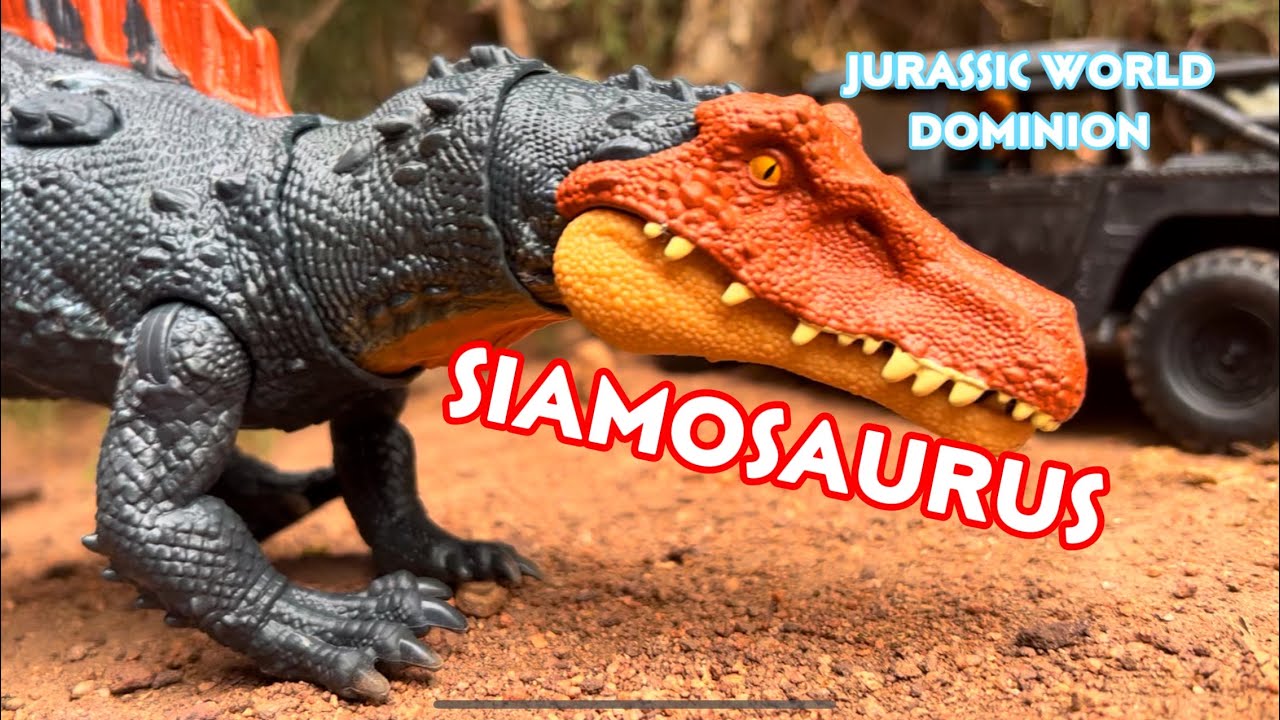 Mattel Jurassic World Dominion Massive Action Siamosaurus Dinosaur Figure,  Attack Action & Chomp, Large Range of Motion, Physical & Digital Play 4