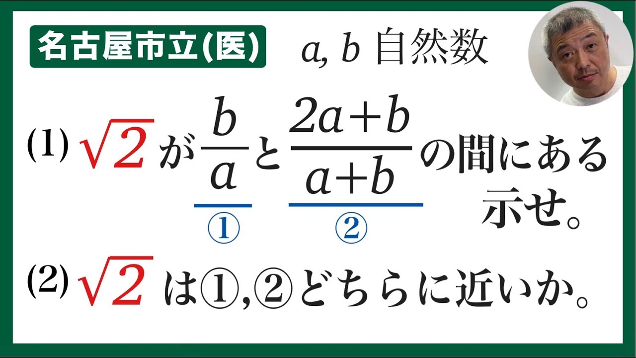 名古屋市立（医）不等式の証明