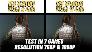 Ryzen 3 3200G Vega 8 Vs. Ryzen 5 3400G Vega 11 Test In 7 Games