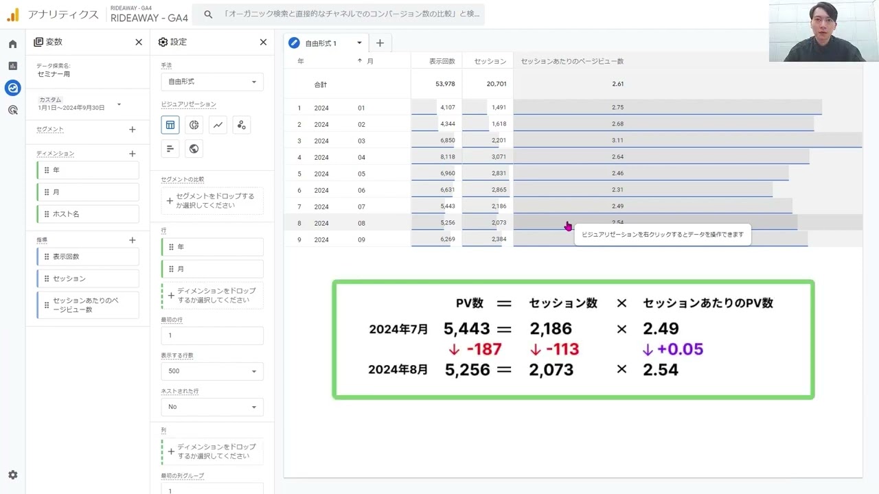 無料】GA4の探索レポートの使い方を学ぶ！アクセス解析セミナー