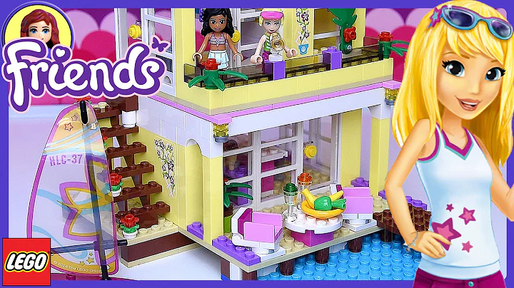 Lego Friends Stephanie's Beach House Building Revi...