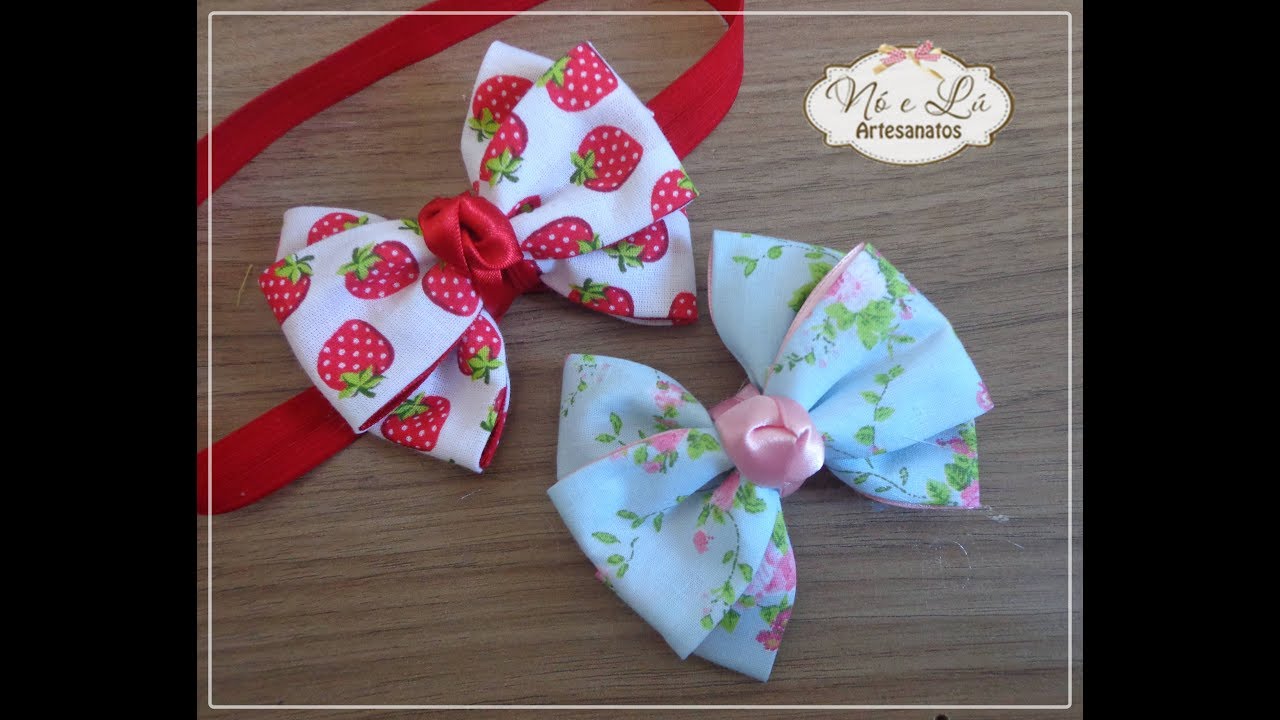 lacinho de tecido com fita passo a passo 
