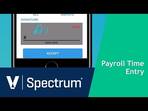 Signature Entry for Spectrum Payroll Time Entry