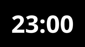 23 Minutes Timer With Black Background | No Music