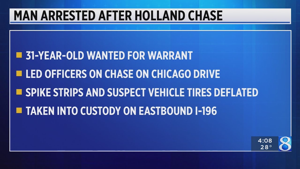 Holland police: Man arrested after chase - YouTube