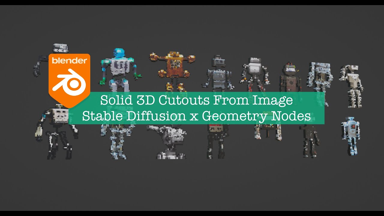 LIVENODING Solid 3D Cutouts Using Geometry Nodes and Stable Diffusion ...