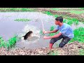 Unique Hook Fishing Technique | Hunting Big Fish By Hook in River Best Fish Hunting Video